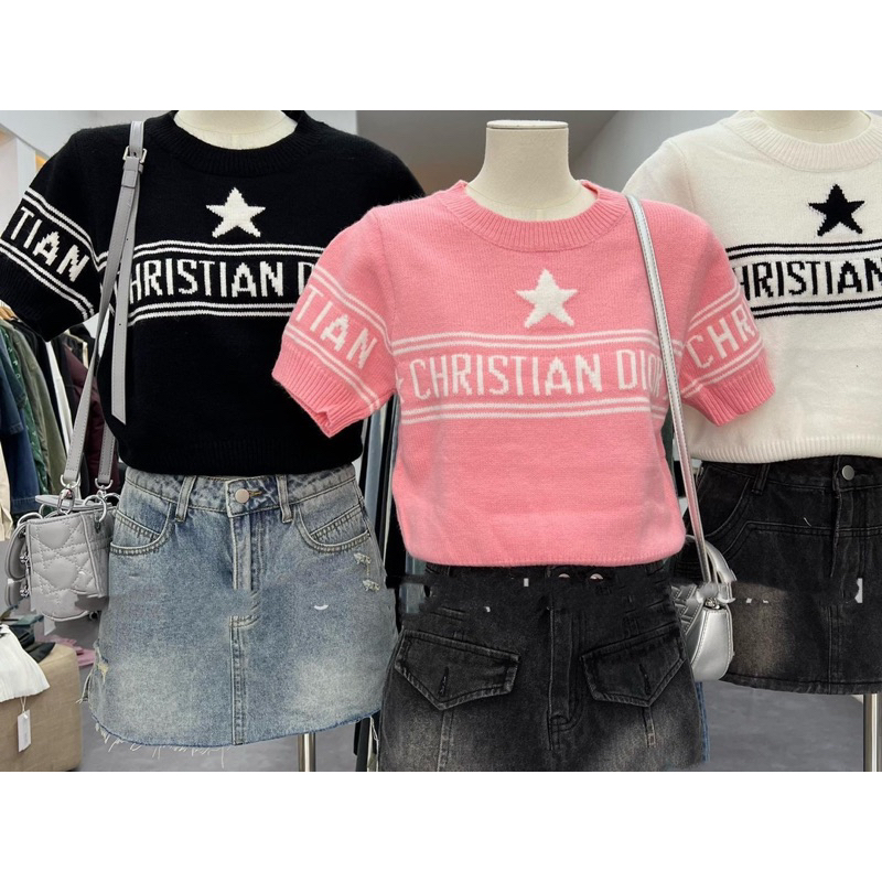 Áo len cộc tay chis.dior QCL1