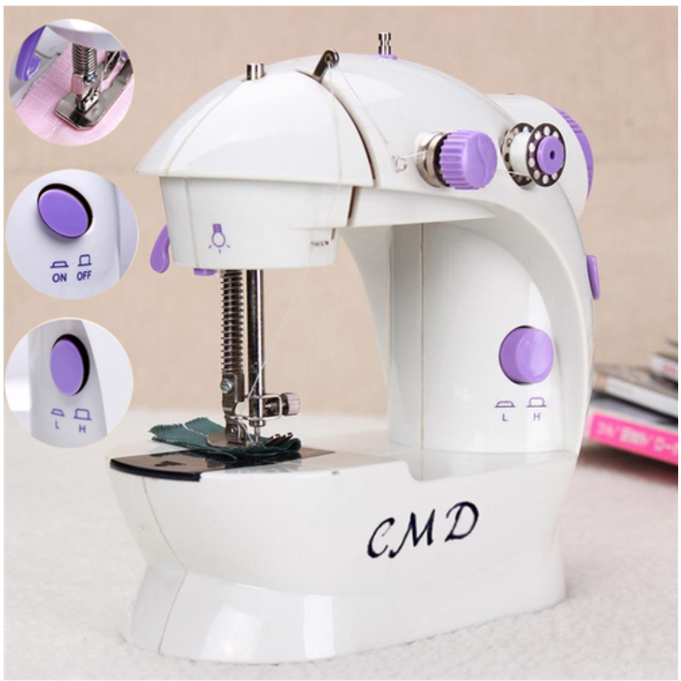 Máy May Mini Để Bàn Gia Đình - Máy Khâu Cầm Tay Mini Gia Đình Siêu Tiện Lợi Thiết Kế Nhỏ Gọn