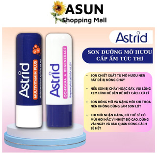 Son Dưỡng Mỡ Hươu Astrid Vitamin E Không Màu, Cấp Ẩm, Mềm Mại 4.7g Xuất Xứ Nga