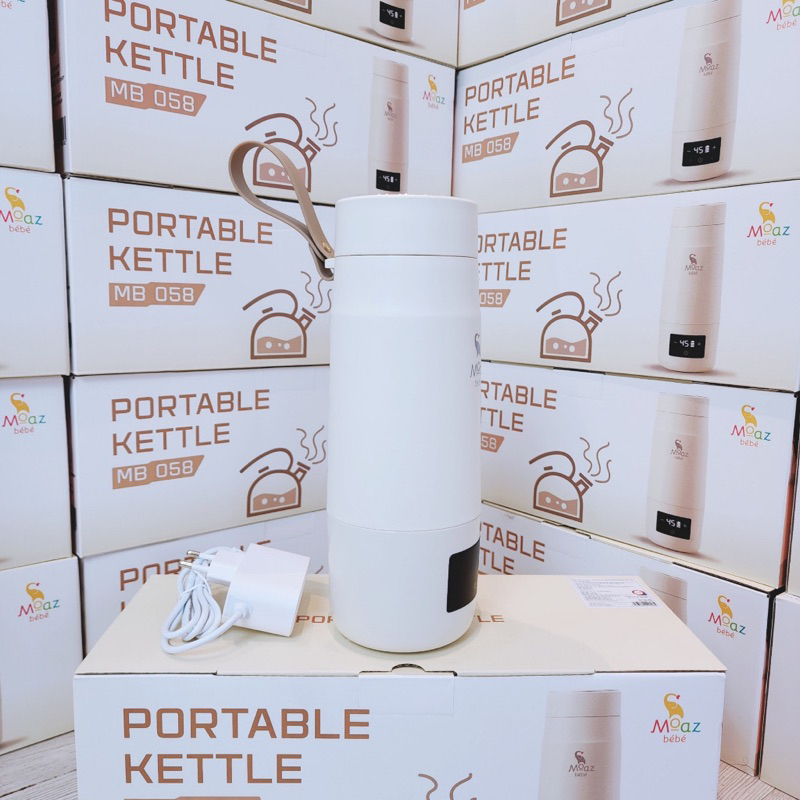 Máy đun nước, bình đun nước pha sữa di động Moaz BéBé MB-058 MB058 / Máy tiệt trùng núm ti giả tia UVC MB045