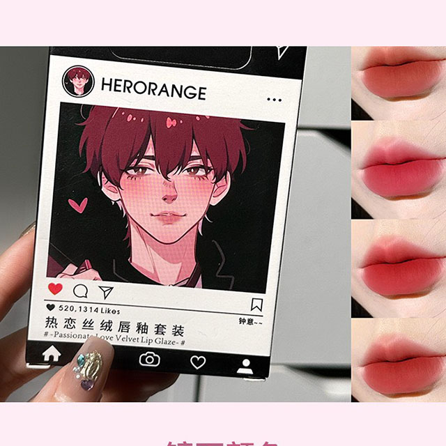 Set 5 Cây Son HERORANGE Cô Gái Và Chàng Trai 1314 Likes