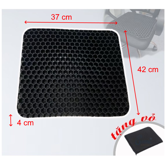 Đệm ngồi silicon 3D lót mông thoáng khí cho ghế văn phòng chống đau mỏi và thâm mông