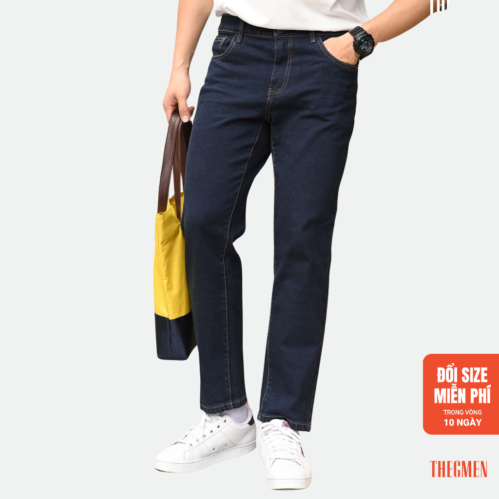Quần jeans G23 SMART NEW JEANS dày dặn form Smart ngắn Xanh Indigo - THE GMEN ELEGANT EST 2017