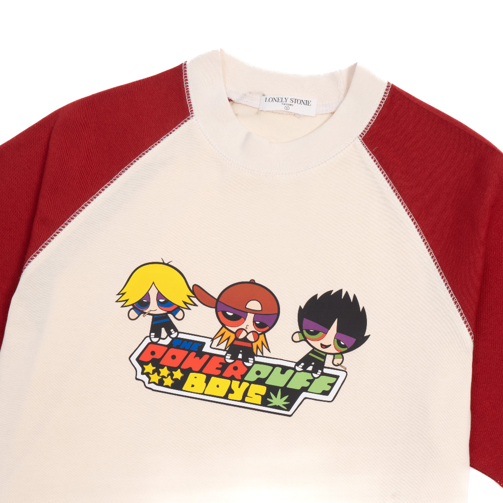 Áo Phông/ POWERPUFF BOY Màu Đỏ/Đen/Be - Chất Liệu Cotton Form Unisex Dáng Xuông Cho Nam