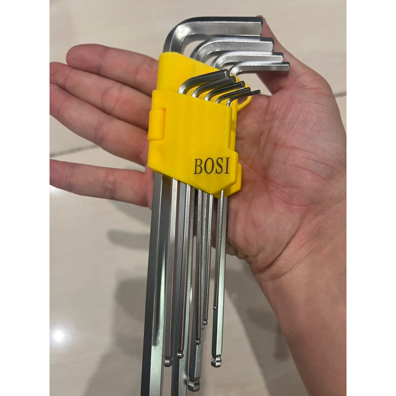 Bộ chìm luc giác BOSI 9 món có hoa hàng chính hãng