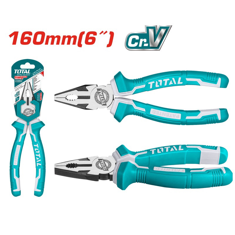 Kìm răng thép CR-V loại 6 inch Total THT210606