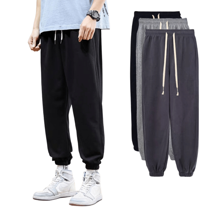 40-105kg Quần jogger nam nữ thời trang bigsize unisex thu đông lai thun