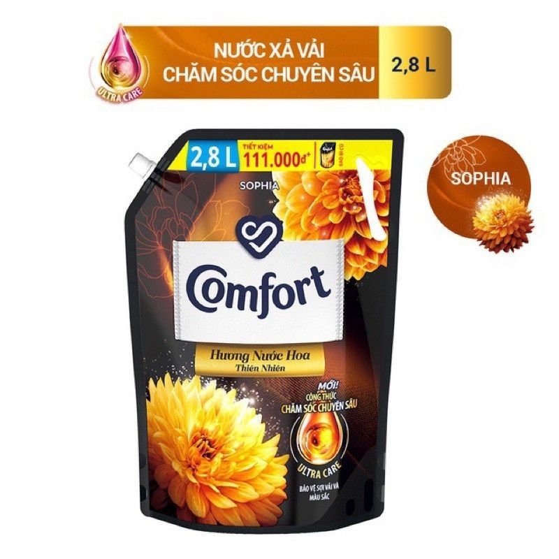 Combo nước giặt Comfort 2.2kg và nước xã Comfort 2l8