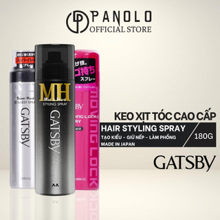 Gôm xịt tóc gatsby hair styling spray 180ml, keo xịt giữ nếp tóc nam