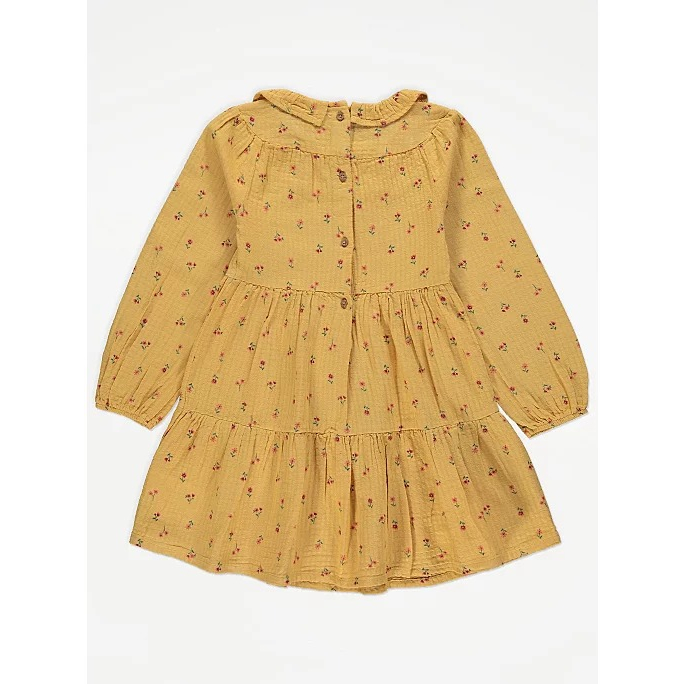 Váy dài tay hoa vàng George_hàng chính hãng authentic