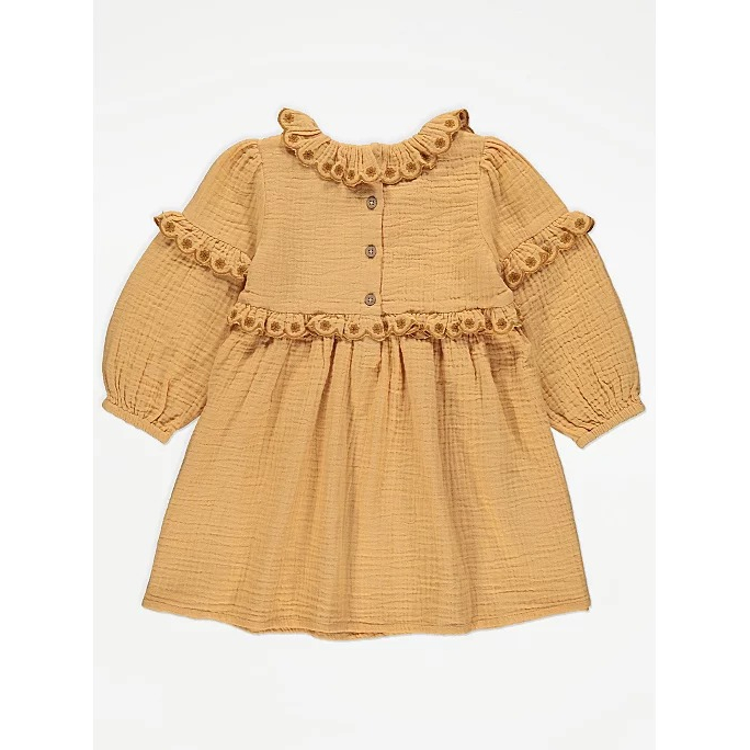 Váy dài tay hoa vàng George_hàng chính hãng authentic