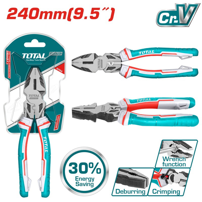 (S64) Kìm răng 9.5inch (tiết kiệm 30% sức) TOTAL THT210906S.TTT