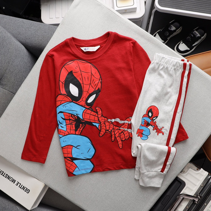 ĐỒ NGỦ SIÊU NHÂN TAY DÀI COTTON MỊN MÁT HÀNG CAO CẤP VNXK