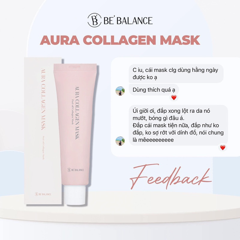 Mặt nạ dưỡng trắng căng bóng Aura Collagen Mask Bebalan'ce 70ml