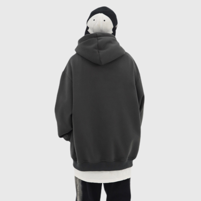 Áo Hoodie Zip Brand in ngực MONSTER X STREET Khoác Nỉ Mũ Kéo Khóa Basic Nỉ Bông Cotton Unisex nam nữ Local Brand