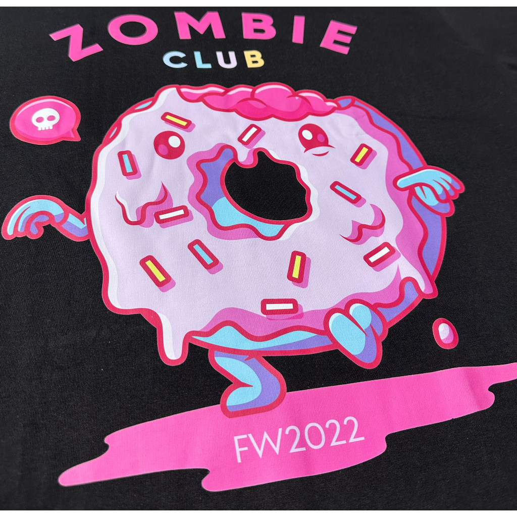 Áo thun Zombie Club x PAMIN Cute Donut vải thun cotton 100% định lượng 250gsm ZB007