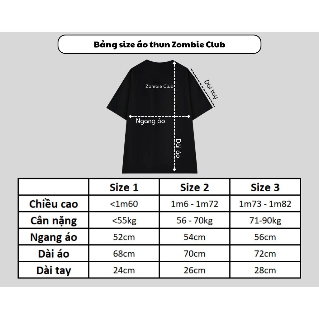 Áo thun Zombie Club x PAMIN Cute Donut vải thun cotton 100% định lượng 250gsm ZB007