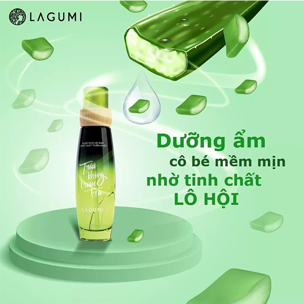 Dung dịch vệ sinh phụ nữ Lagumi chiết xuất trầu không tràm trà giảm viêm, ngứa 100ml