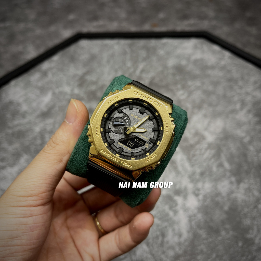 Đồng hồ nam G-SHOCK GM-2100G-1A9 Dây nhựa vỏ thép - Bảo hành 2 năm - Full phụ kiện.