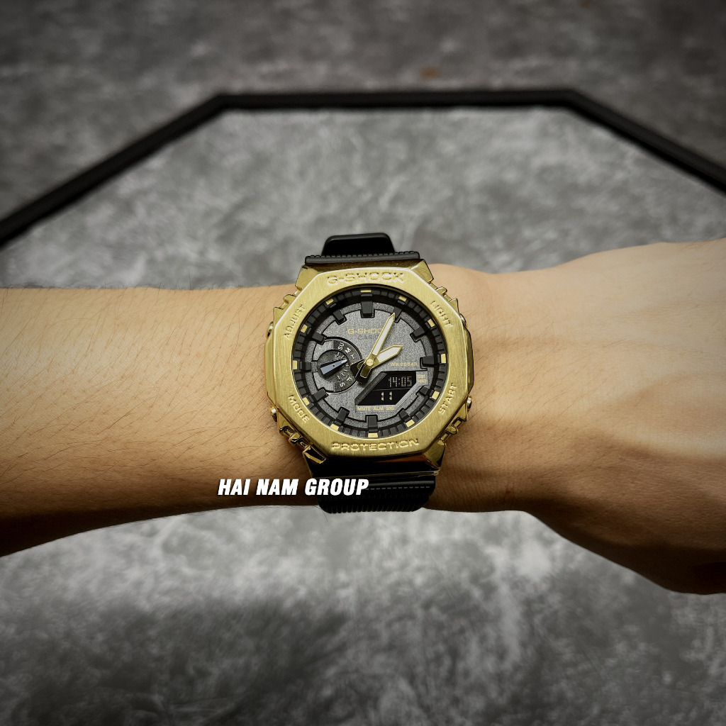 Đồng hồ nam G-SHOCK GM-2100G-1A9 Dây nhựa vỏ thép - Bảo hành 2 năm - Full phụ kiện.