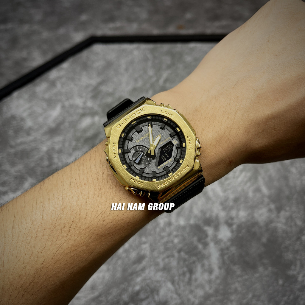Đồng hồ nam G-SHOCK GM-2100G-1A9 Dây nhựa vỏ thép - Bảo hành 2 năm - Full phụ kiện.