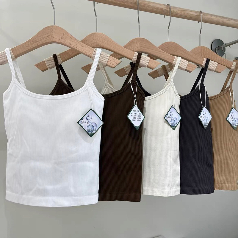 Áo bra 2 dây gân tăm co giãn , áo 2 dây có đệm mút 2cm, ôm fom nâng đẩy v1