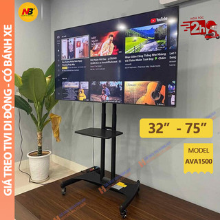 Giá treo tivi di động nb ava1500 32 - 75 inch - giá treo tivi có bánh xe ava1500-60-1p