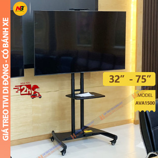 Giá treo tivi di động nb ava1500 32 - 55 - 65 - 75 inch - giá treo tivi hội thảo / hội nghị trực tuyến #ava1500-60-1p