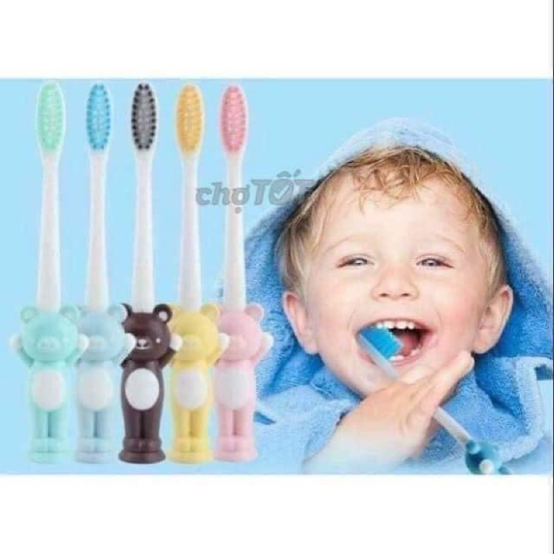 Sét 4 bàn chải hình thú xuất nhật cho bé đi học đi chơi