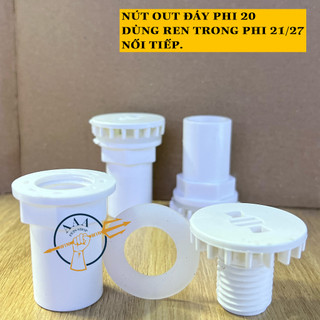 Nấm Hút Đáy F20 - Out Thoát Nước Xã Đáy Bể Cá, xã cạn nước và có lưới giúp ngăn không hút cá ra ngoài