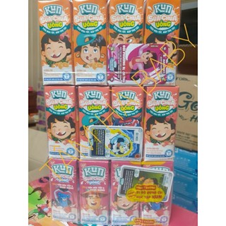 Vỉ sữa chua uống KUN 180ml đủ vị Cam, Dâu, Vải tiêu hóa tốt, hấp thụ tốt ( vỉ 4 hộp )