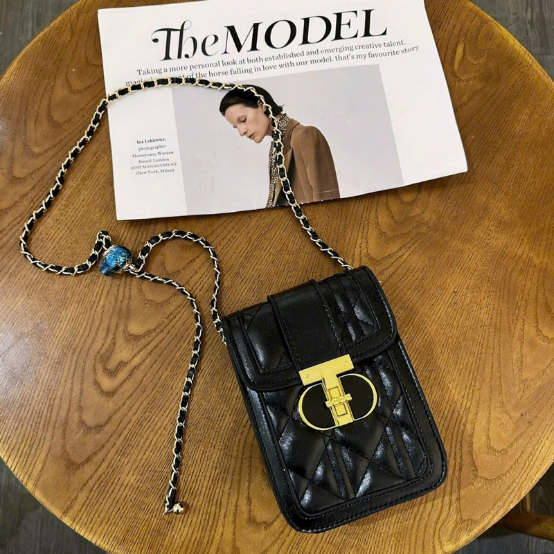 Túi Đeo Chéo Hình Thoi Phối Dây Đeo Sợi Xích Thời Trang 2023 Cho Nữ