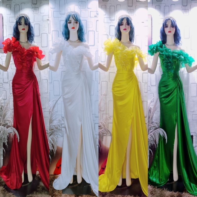 Đầm dạ hội body bèo voan cao cấp