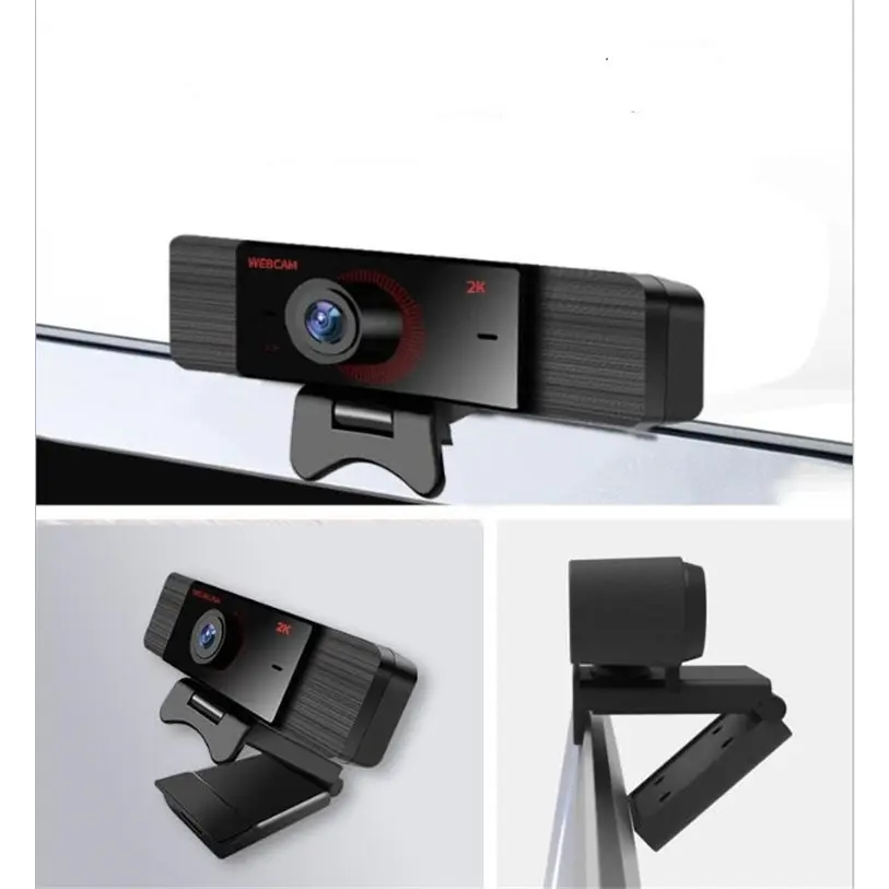 WEBCAM CÓ MICROPHONE, WEBCAM 2K - 1440P FULL HD CÓ BÌA CHÂN MÁY VÀ MICRO KÉP, WEBCAM GÓC RỘNG CHO MÁY TÍNH