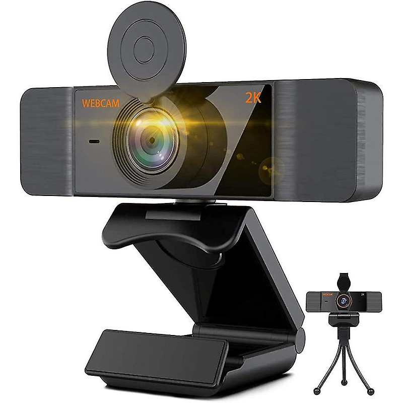 WEBCAM CÓ MICROPHONE, WEBCAM 2K - 1440P FULL HD CÓ BÌA CHÂN MÁY VÀ MICRO KÉP, WEBCAM GÓC RỘNG CHO MÁY TÍNH
