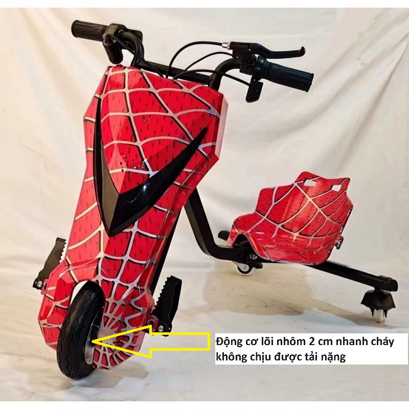 BÁNH TRƯỚC XE DRIFT 3 BÁNH TRẺ EM| ĐỘNG CƠ 36V 350W BRUSHLESS KHÔNG CHỔI THAN| BÁNH XE 8.5 INCH ĐỘ CHẾ SCOOTER