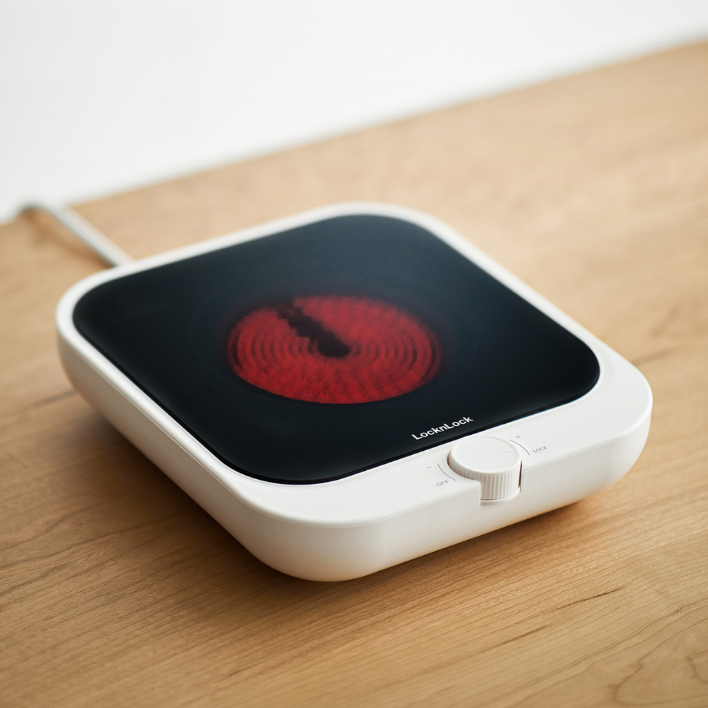 Bếp Hồng Ngoại Mini LocknLock EJI136IVY 1300w - Hàng chính hãng