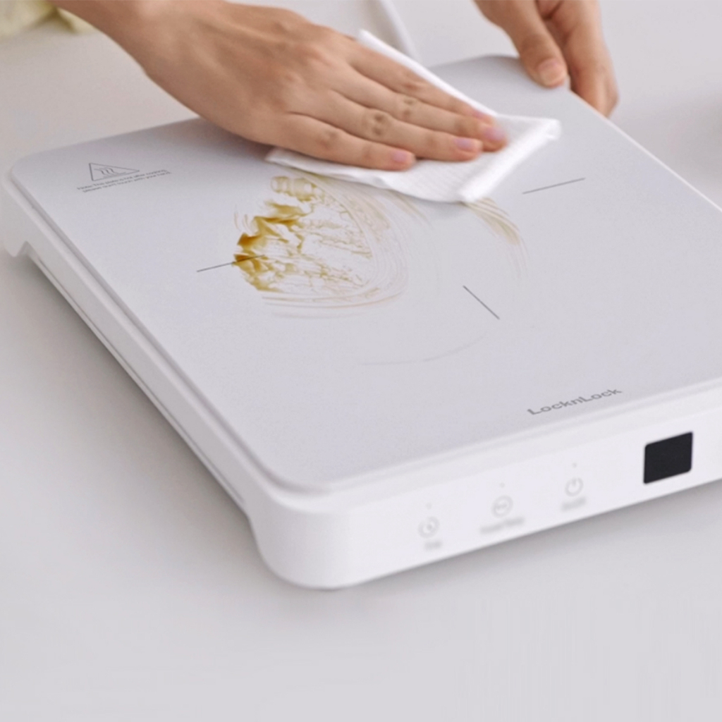 Bếp điện từ LocknLock Bianco Slim Induction Cooker 1850w EJI146WHT - Hàng chính hãng