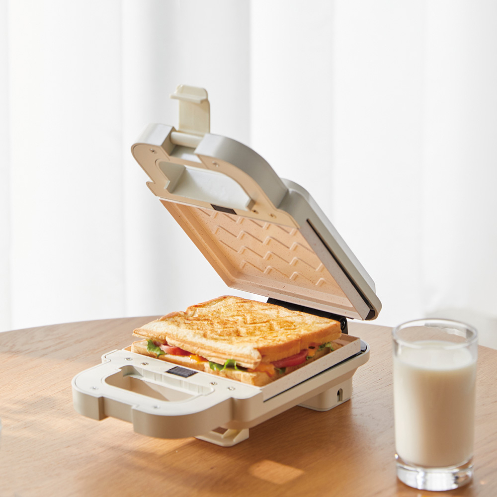 Máy Kẹp Nướng Bánh LocknLock Bianco Sandwich Maker EJB126IVY Màu ngà - Hàng chính hãng