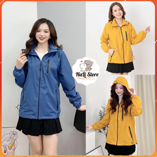 Áo khoác gió Nữ Bigsize (40kg - 85kg) áo gió nữ 2 lớp chống nước, mũ có thể tháo rời