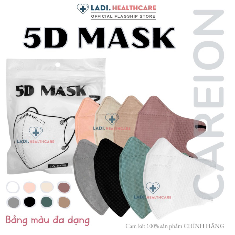 10 Chiếc Khẩu Trang 5D BC ( Đủ Màu)