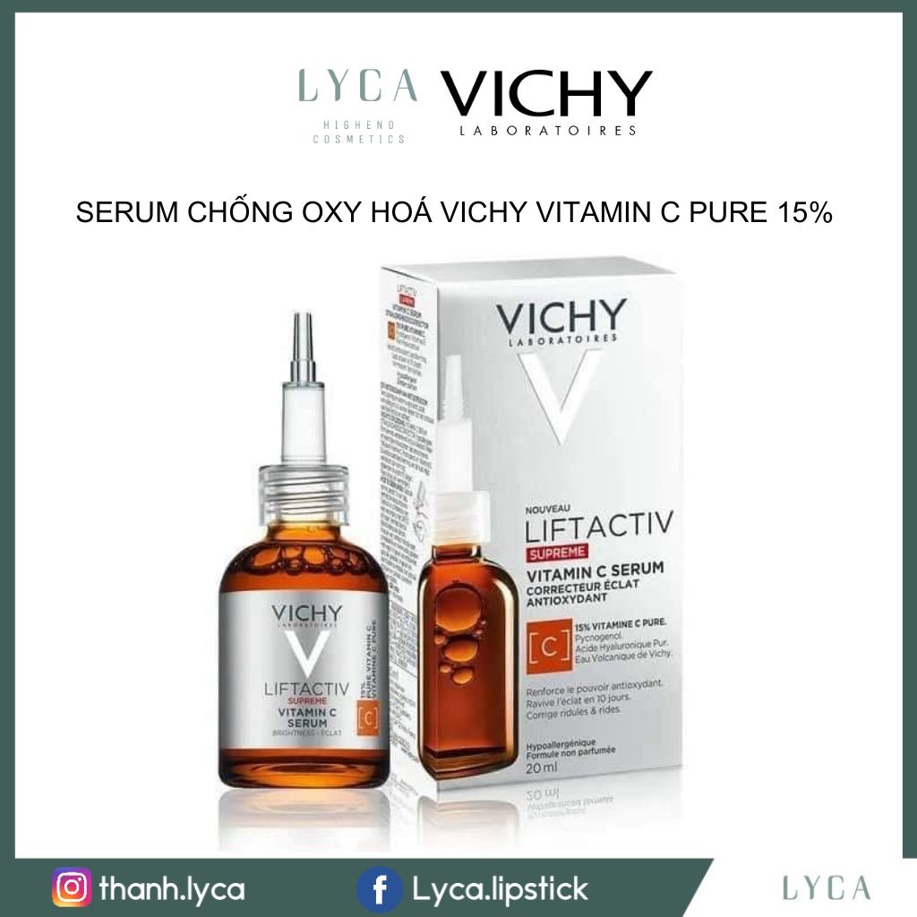 [LYCA] VICHY Serum Chống Oxy Hoá Vichy Liftactive Supreme Vitamin C 20ml