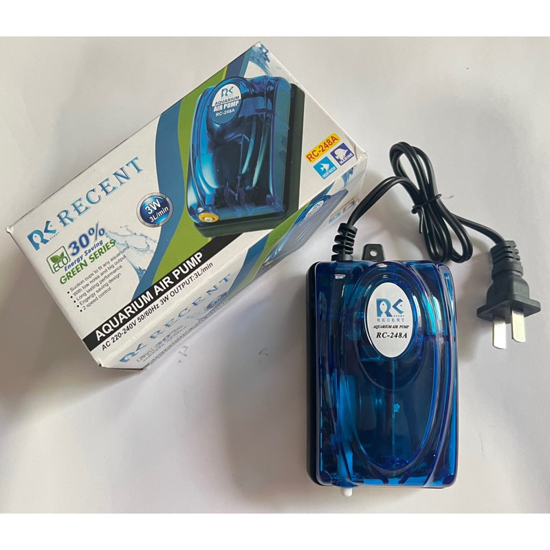 Máy sục sủi khí oxy 2 vòi 5W RECENT RC348a cho hồ cá máy oxy RC-348a