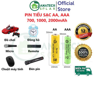 Pin tiểu sạc lại nhiều lần AA AAA NiMH 1.2v chất lượng cao dùng cho đồ chơi đồng hồ và thiết bị điện