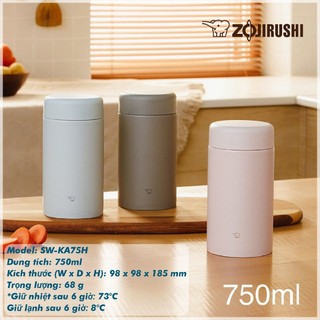 Hộp đựng thực phẩm giữ nhiệt zojirushi sw-ka75h 750ml nhập khẩu thái lan