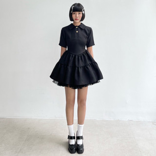 váy lady here 2 tầng Tùng phối lưới