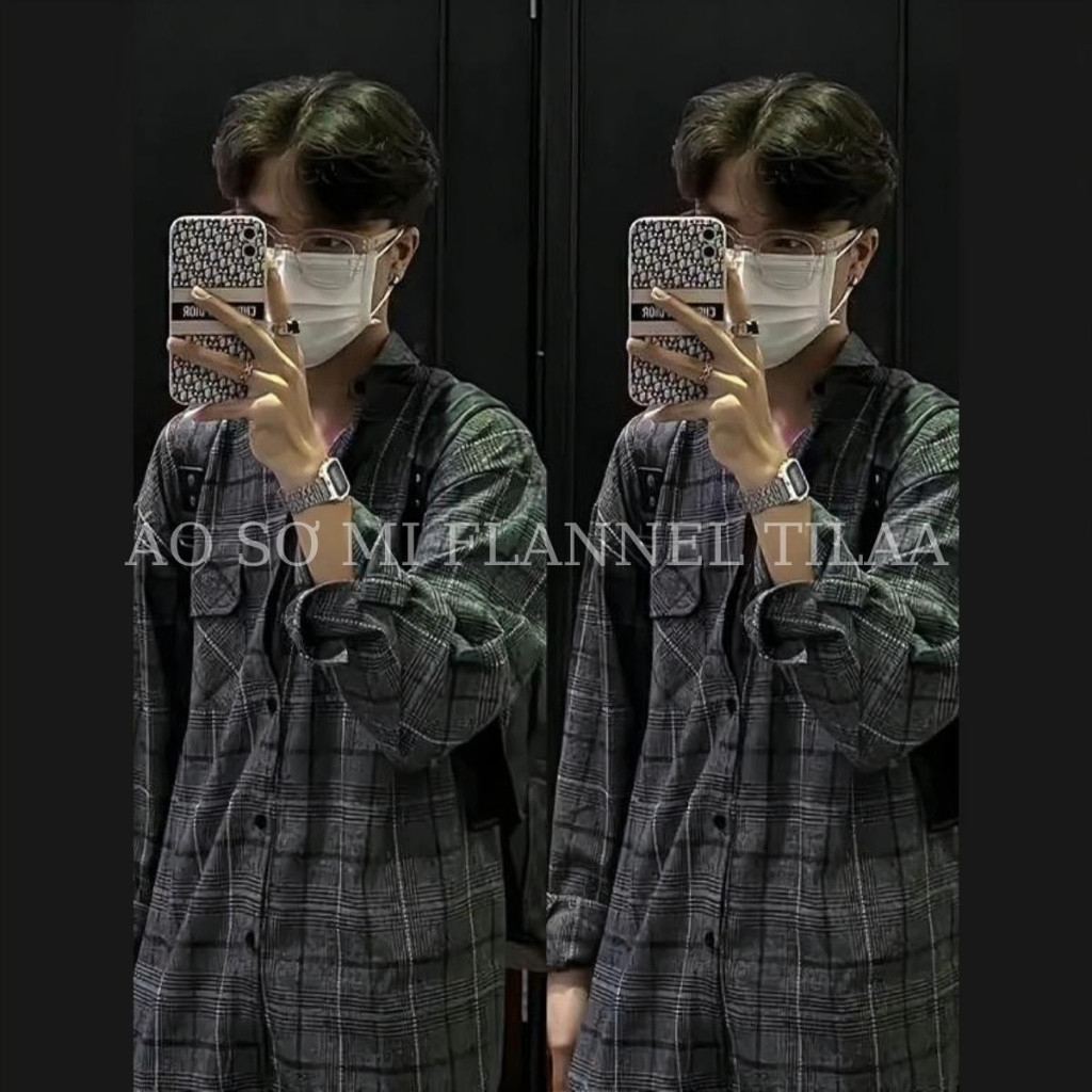 Áo sơ mi Flannel kẻ caro nam nữ CaLaa SM08