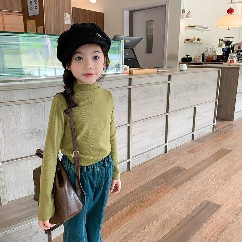 Áo dài tay cho bé , Áo giữ nhiệt cho bé trai và bé gái , Áo cổ lọ cho bé