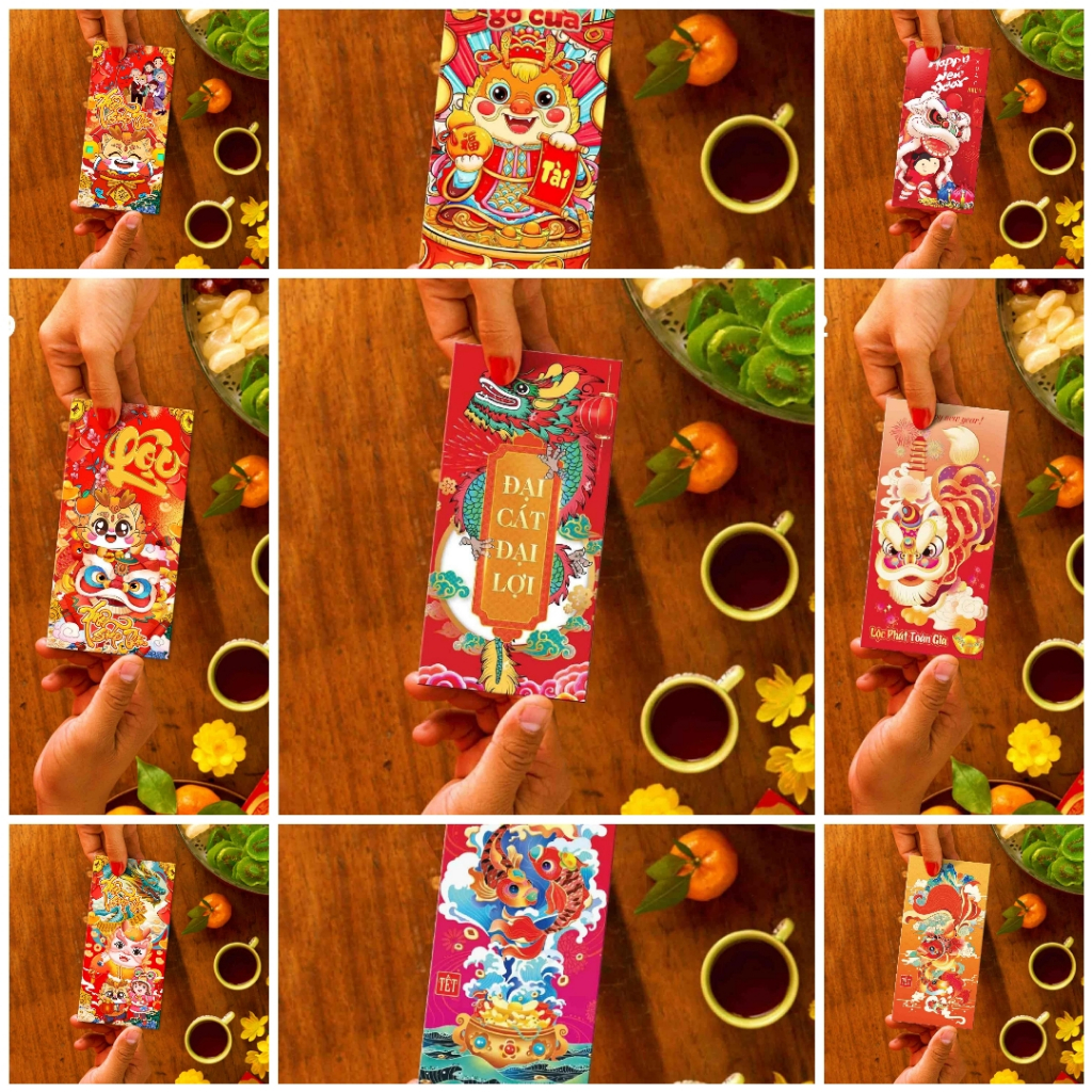 100 Bao Lì Xì Tết chọn mẫu từ