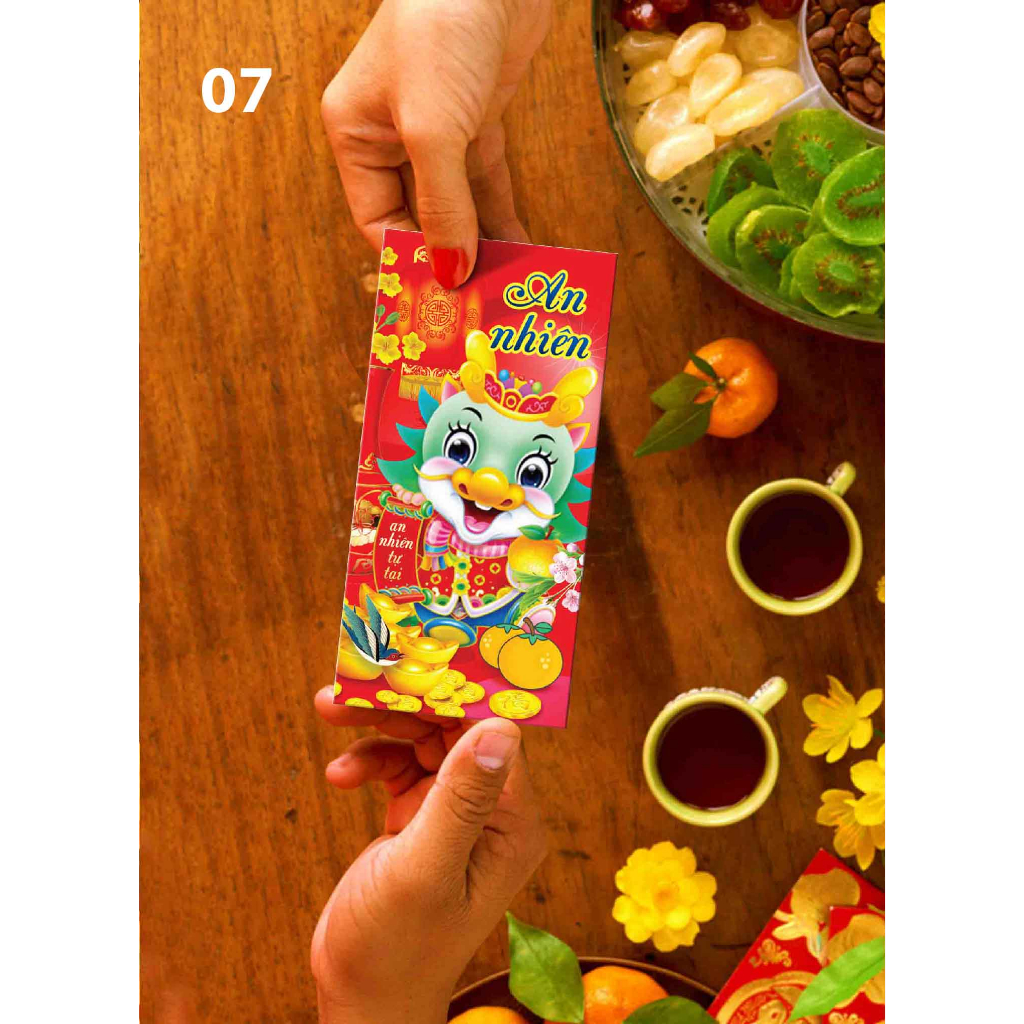 50 bao lì xì rồng vàng may mắn